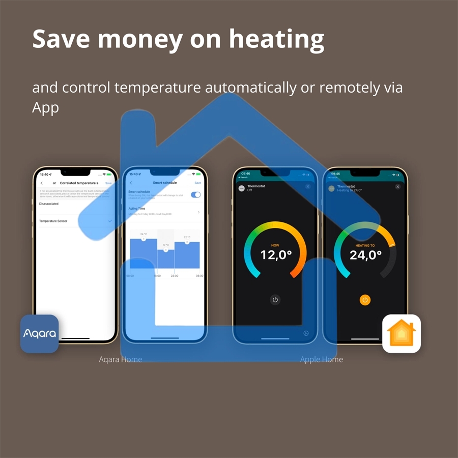 Термоголовка Aqara Smart Radiator Thermostat E1 (SRTS-A01) для радиат. резьбовой