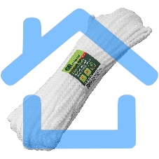 Шнур вязаный полипропиленовый Сибртех 93959 с сердечником, 6 мм, L20 м, 180-200 кгс, Россия, белый