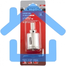 Сверло алмазное Matrix по керамограниту, 30 х 67 мм