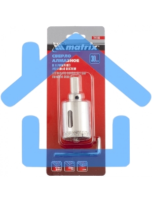 Сверло алмазное Matrix по керамограниту, 30 х 67 мм