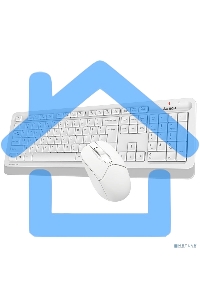 Комплект клавиатура + мышь A4Tech Fstyler FG1012 клав:белый мышь:белый USB беспроводная Multimedia