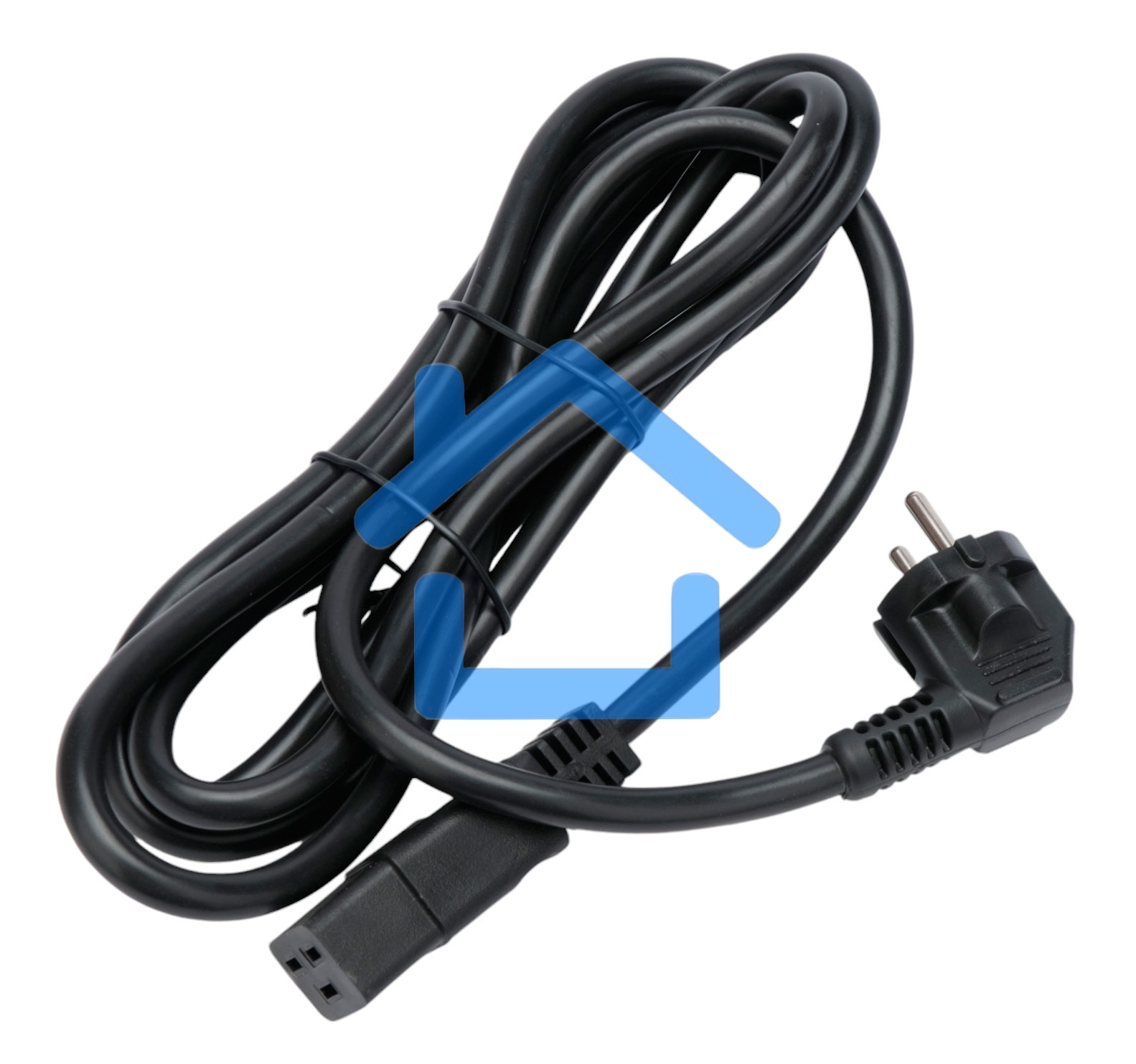 Кабель питания Cablexpert Россия PC-S22-C19-2.5-3M, Schuko-C19, 3x2.5мм2, 16A, с заземлением, медь, 3м, черный, пакет