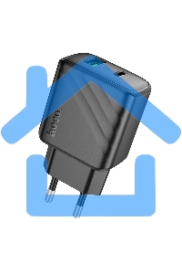 Зарядное устройство Hoco 30Вт, 3А, QC3.0/PD, 1хUSB, 1хType-C, CS23A, черный, коробка