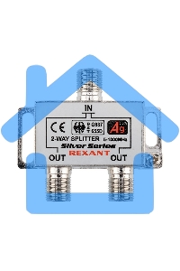 Делитель ТВ х 2 + 3шт. F 