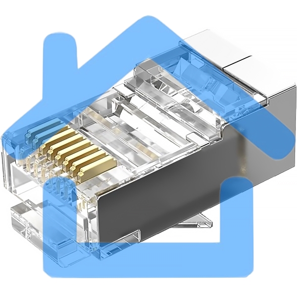 Коннектор Vention RJ45 (8p8c), FTP, cat. 6, под витую пару, экранированный (10шт.)
