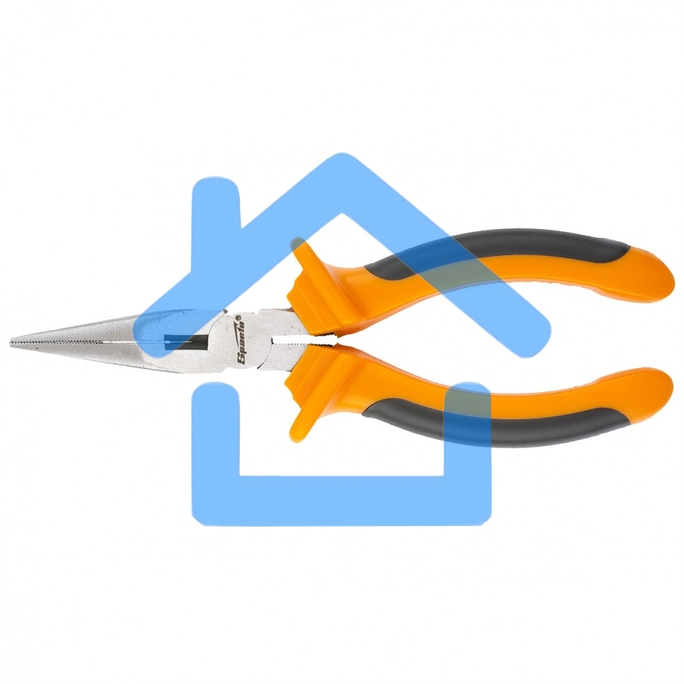 Длинногубцы, Comfort, 160 мм, прямые шлифованные, двухкомпонентные рукоятки Sparta