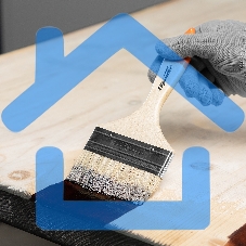 Кисть плоская 100 мм, натуральная щетина, деревянная ручка, для масляных краскок, лаков, SPARTA, 824455