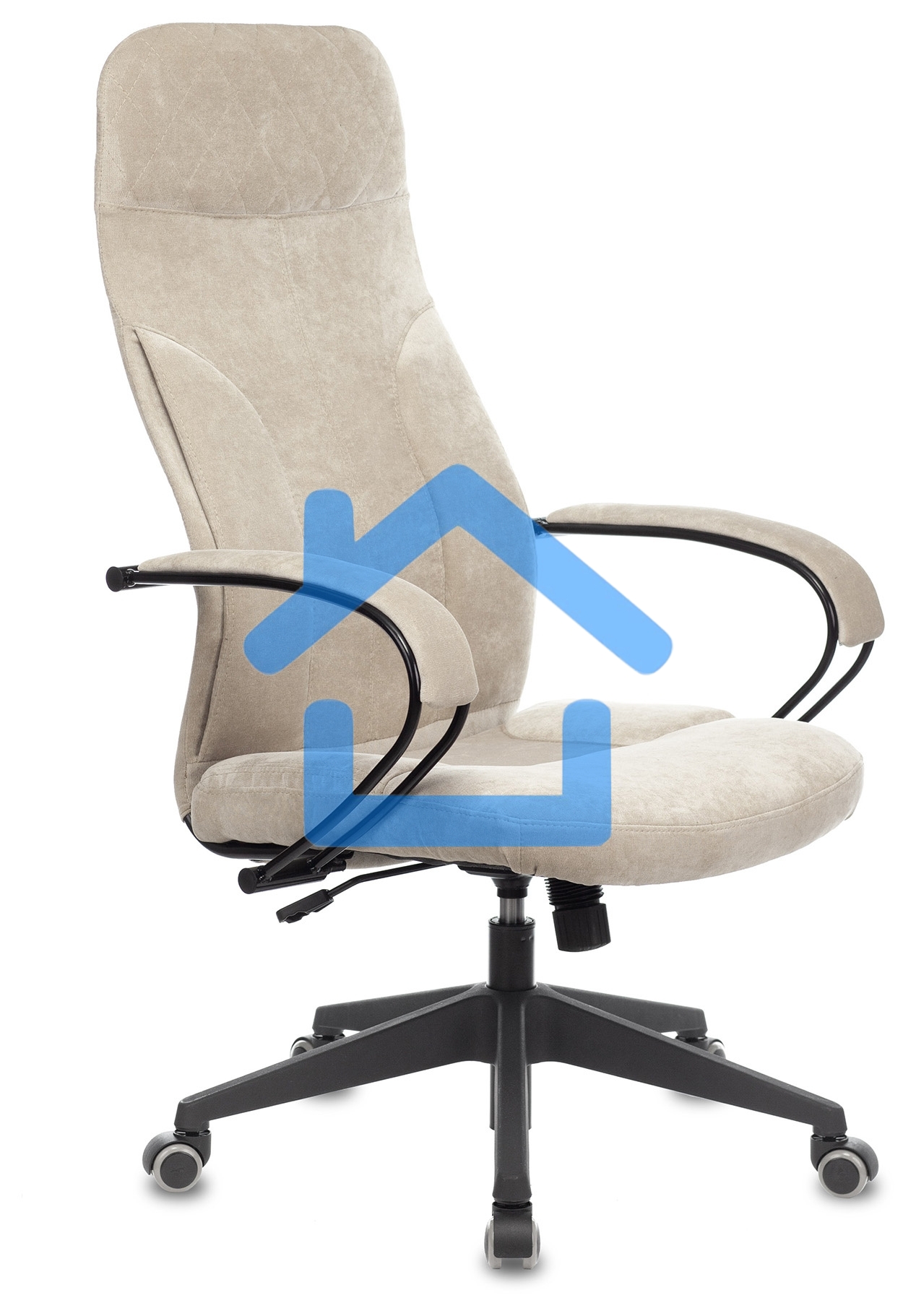 Кресло руководителя Бюрократ CH-608Fabric Light-21 песочный, крестовина пластик