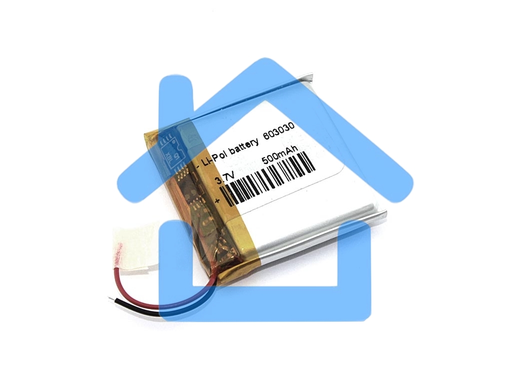 Аккумулятор Li-Pol (батарея) 6*30*30мм 2pin 3.7V/500mAh