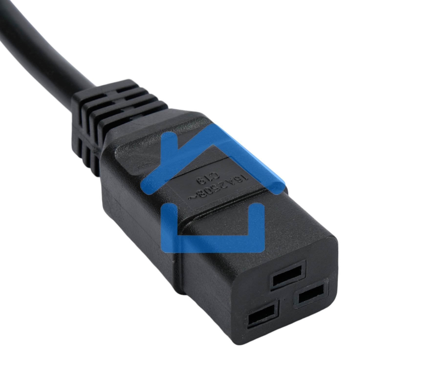 Кабель питания Cablexpert Россия PC-S22-C19-2.5-3M, Schuko-C19, 3x2.5мм2, 16A, с заземлением, медь, 3м, черный, пакет