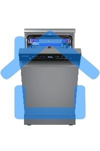 Посудомоечная машина Maunfeld MWF45331S, серебристый, 45 см, 10 компл., 49 дБ, класс A++