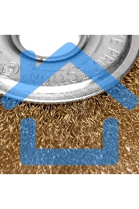 Щетка дисковая для УШМ латунь 125 мм, отв. 22,23 мм Kranz