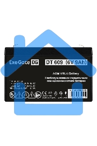 Аккумуляторная батарея ExeGate DT 609 (6V 9Ah, клеммы F1)