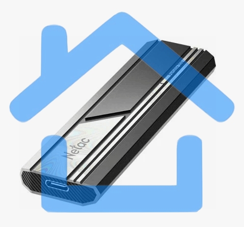 Накопитель SSD Netac USB-C 1Tb NT01ZX10-001T-32BK ZX10 2.5