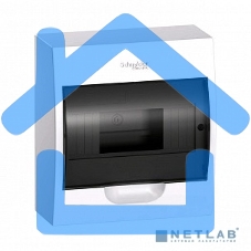 Бокс ОП EASY9 навесн. с прозрачной дверью 1ряд 8мод. SchE EZ9E108S2SRU