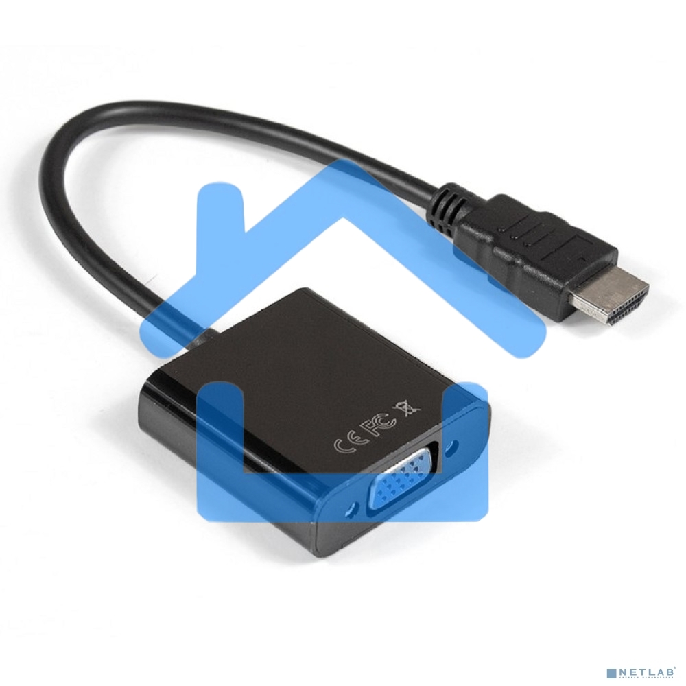 Кабель-переходник ExeGate EX284926RUS HDMI-VGA ExeGate EX-HDMIM-VGAF-0.15 (19M/15F, 0,15м)