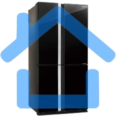 Холодильник Sharp SJGX98PBK черный трехкамерный 394/211 л морозилка снизу