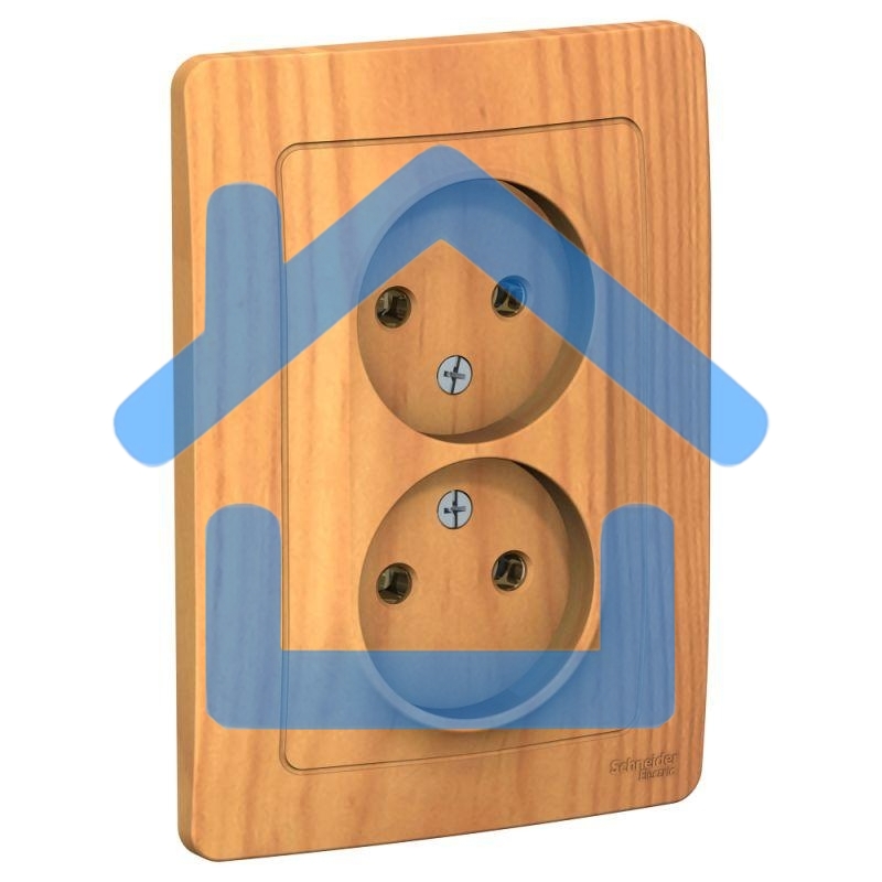 Розетка 2-м СП BLANCA 16А 250В без шторок без заземл. ясень SchE BLNRS000025