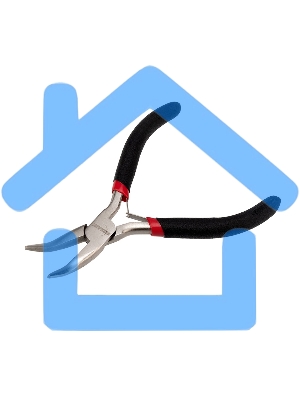 Тонкогубцы изогнутые Rexant Мини 120 мм никелированные, авторазжим, обливные рукоятки