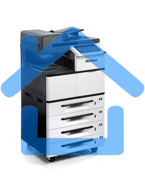 МФУ лазерное Avision AM7640i лазерное черно-белая печать (A3, P/C/S, 40 стр/мин, 2Гб, дуплекс, 3trays100+500+500, DADF 100, USB/LAN/extUSB, PCL/PS/GDI, старт карт 6000 стр.)