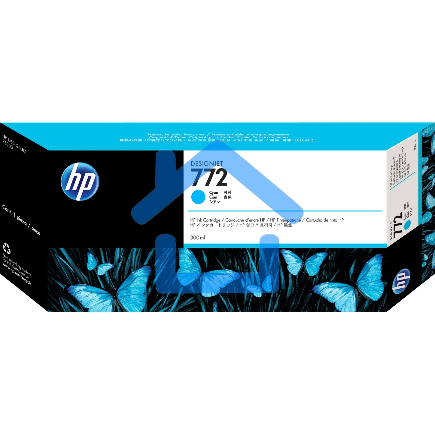 Картридж струйный HP №772 CN636A голубой для HP DJ Z5200 (300мл)