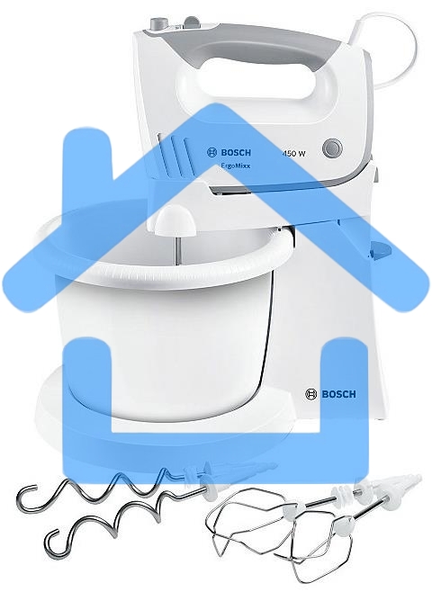 Миксер стационарный Bosch MFQ36460 450Вт белый/серый