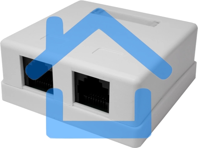 Розетка Suprlan 10-0309-1, наклад. RJ45 2 кат.5E UTP