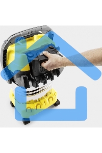 Строительный пылесос Karcher WD 5 S V-25/5/22 желтый, 1100 Вт, уборка сухая/сбор воды, пылесборник мешок/контейнер, 25 л