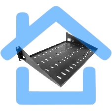 Полка перфорированная консольная 2U, глубина 300 мм, черный (МС-30-9005)