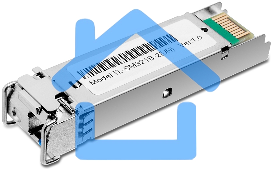 Модуль TP-Link SFP 1000Base-BX WDM Bi-Directional SFP module, TX: 1310 nm and RX: 1550 nm, 1 LC Simplex port, up to 2 km transmission distance in 9/125 μm SMF (Single-Mode Fiber), Supports Digital Diagnostic Monitoring (DDM).