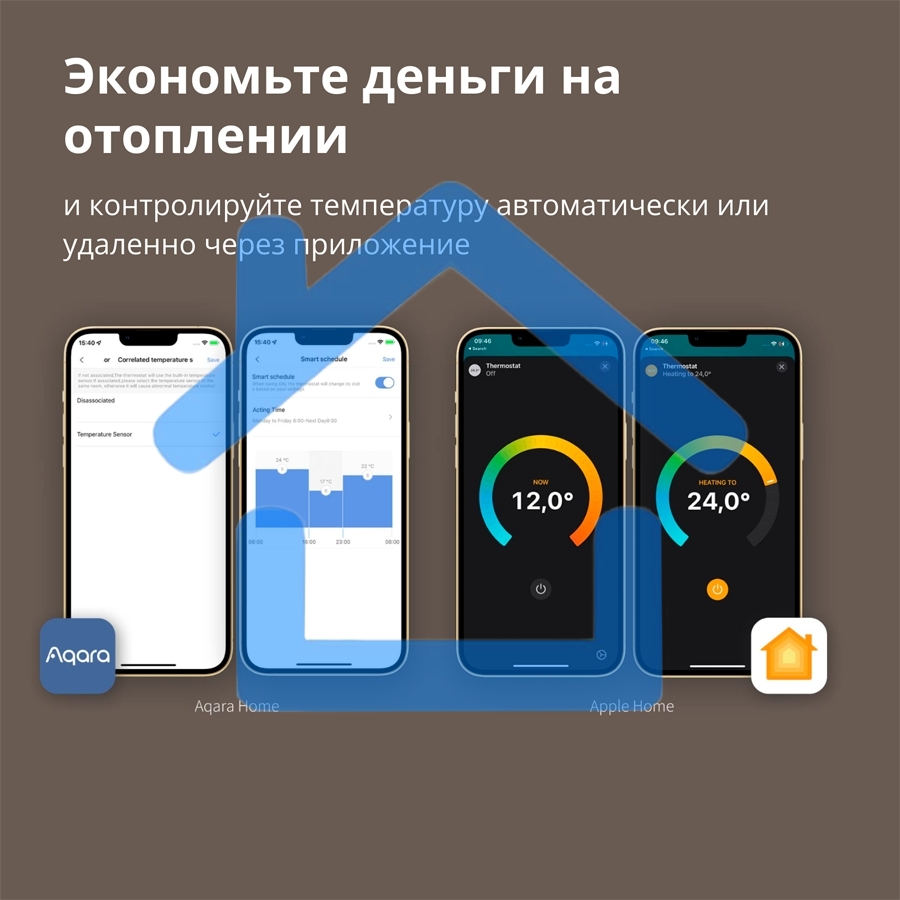 Термоголовка Aqara Smart Radiator Thermostat E1 (SRTS-A01) для радиат. резьбовой