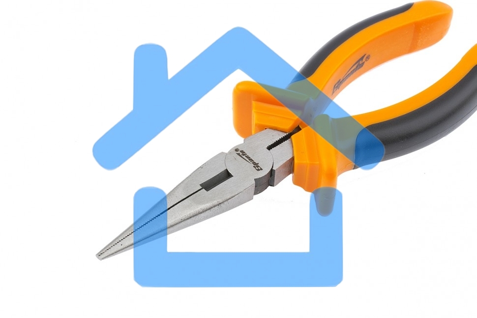 Длинногубцы, Comfort, 160 мм, прямые шлифованные, двухкомпонентные рукоятки Sparta