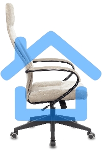 Кресло руководителя Бюрократ CH-608Fabric Light-21 песочный, крестовина пластик