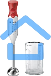 Блендер погружной Bosch MSM64110 450Вт белый/красный