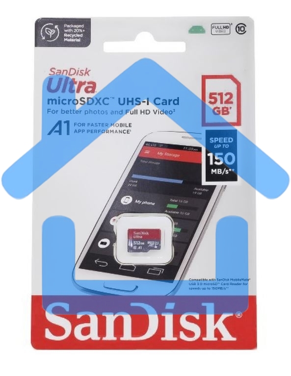 Флеш карта microSD 512Gb SanDisk microSDXC Class 10 Ultra UHS-I A1 140MB/s