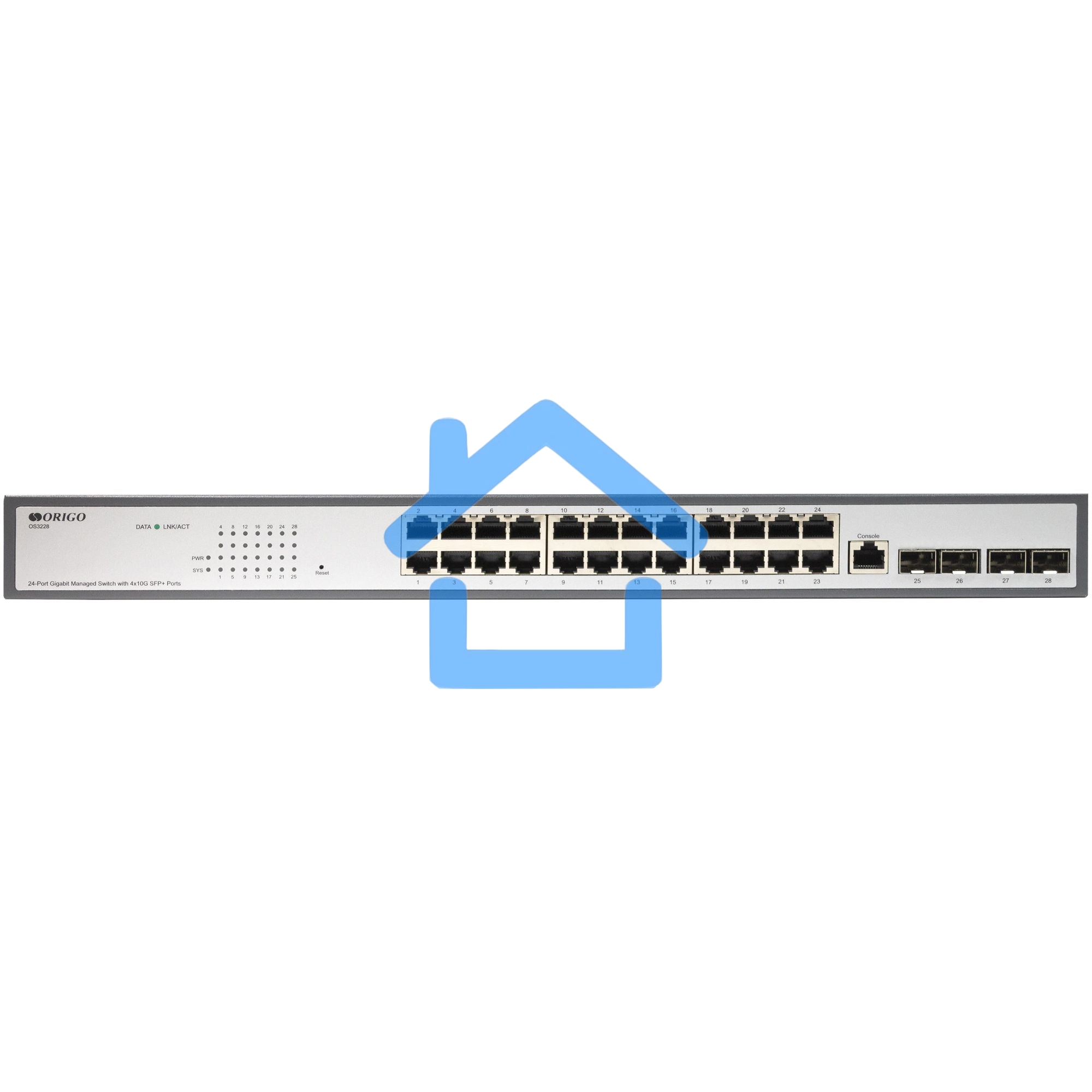 Настраиваемый L2 коммутатор ORIGO OS2328/A1A 24x1000Base-T, 4xCombo 1000Base-T/SFP, комплект для установки в 19