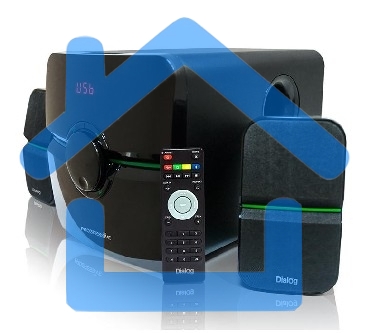 Акустическая система Dialog Progressive AP-203 черный 2.1, 18W+2*10W RMS, USB+SD reade