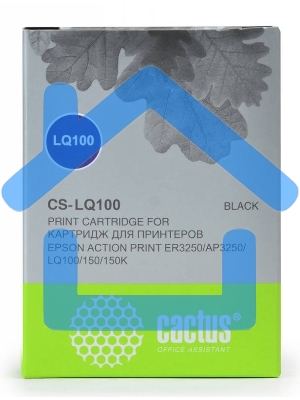 Картридж матричный Cactus CS-LQ100 черный (8 мм, 1.6 м, 2 000 000 знаков) для Epson LQ-100/ActionPrinter(AP)-3250