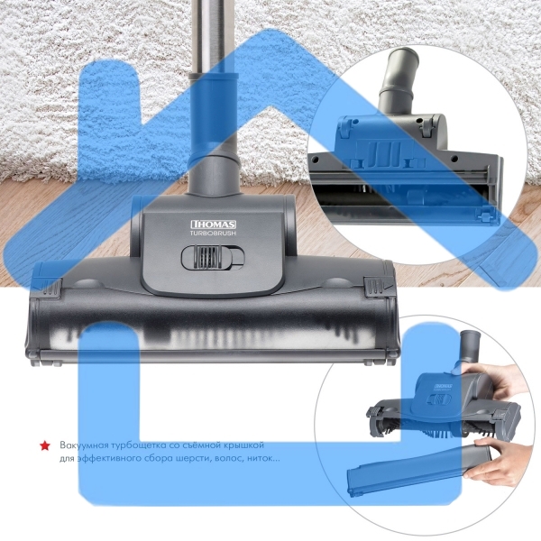 Моющий пылесос Thomas ALLERGY&FAMILY розовый/серый, 325/1700 Вт, уборка влажная/сухая/сбор жидкости, пылесборник мешок/контейнер 6 л