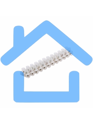 Клеммная колодка винтовая KВ-4 (1,5-4 мм²), ток 3 A, пoлиэтилен белый (ЗВИ) СМАРТКИП