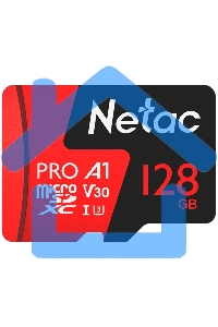 Флеш карта MicroSD card Netac P500 Extreme Pro 128Gb, retail version w/o SD adapter
