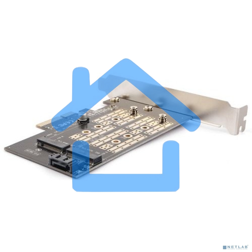 Адаптер AgeStar AS-MC02 PCI-E для M.2 SATA SSD+M.2 NVME SSD Card