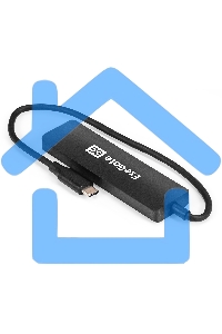 Хаб USB (концентратор) 4-в-1 ExeGate DUB-4CP/3 (кабель-адаптер USB Type C --> 4xUSB3.0, Plug&Play, черный)