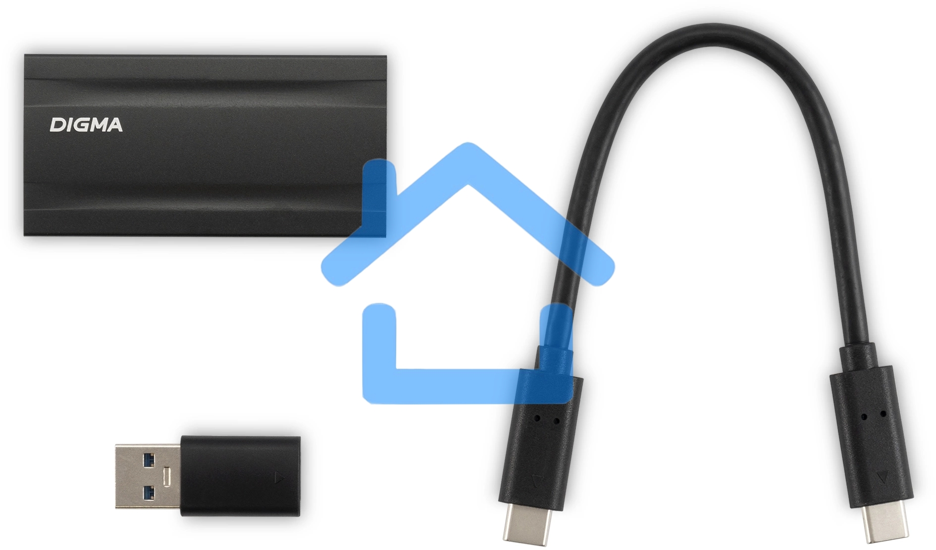 Внешний накопитель SSD Digma USB3.2 Gen2x2 256Gb DGSM8256G2MGG MEGA X 1.8
