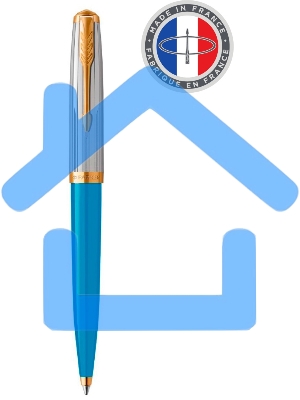 Ручка шариковая Parker 51 Premium (CW2169080) Turquoise GT M, черные чернила, подарочная коробка