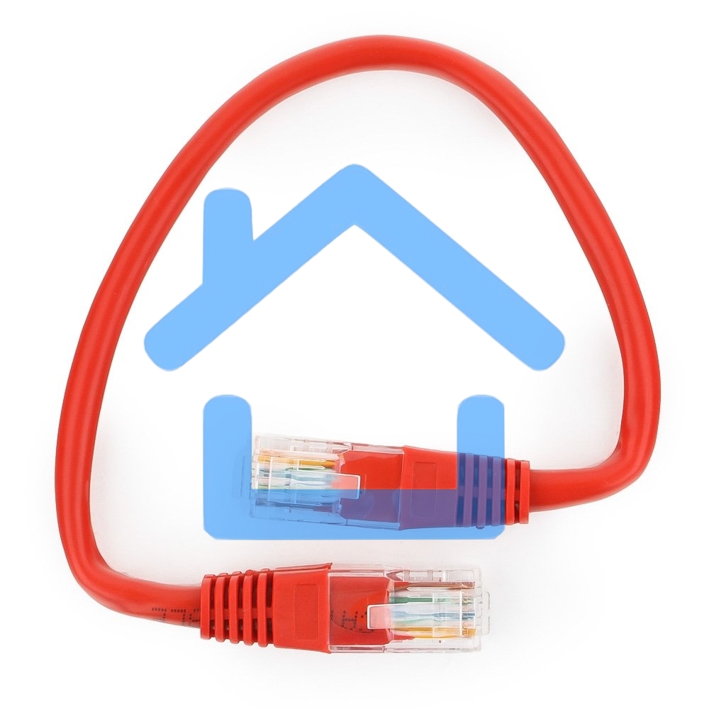 Патч-корд UTP Cablexpert кат.5e, 0.25м, литой, многожильный, красный