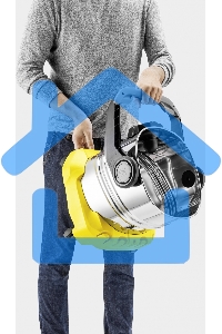 Строительный пылесос Karcher WD 5 S V-25/5/22 желтый, 1100 Вт, уборка сухая/сбор воды, пылесборник мешок/контейнер, 25 л