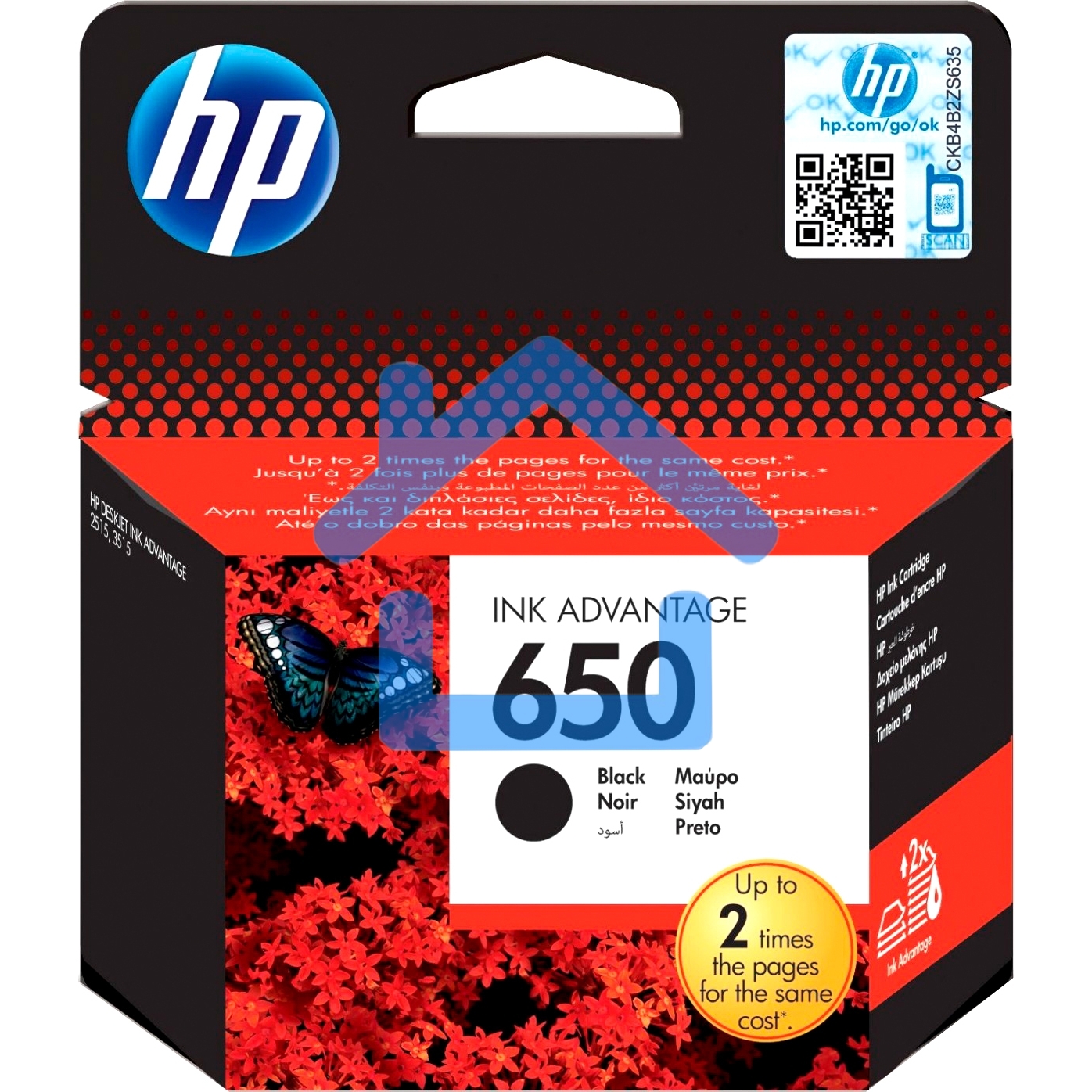 Картридж струйный HP 650 CZ101AE черный для HP DJ IA 2515