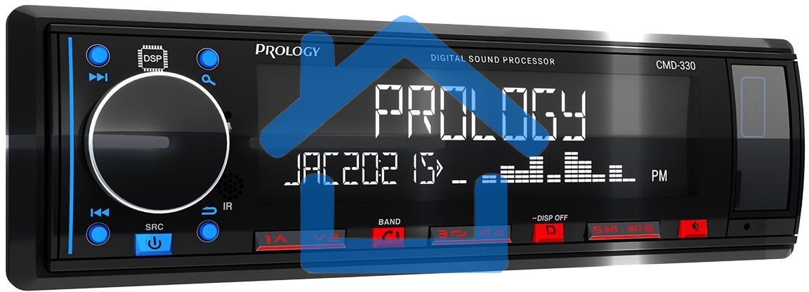 Автомагнитола Prology CMD-330 1DIN 4x55Вт