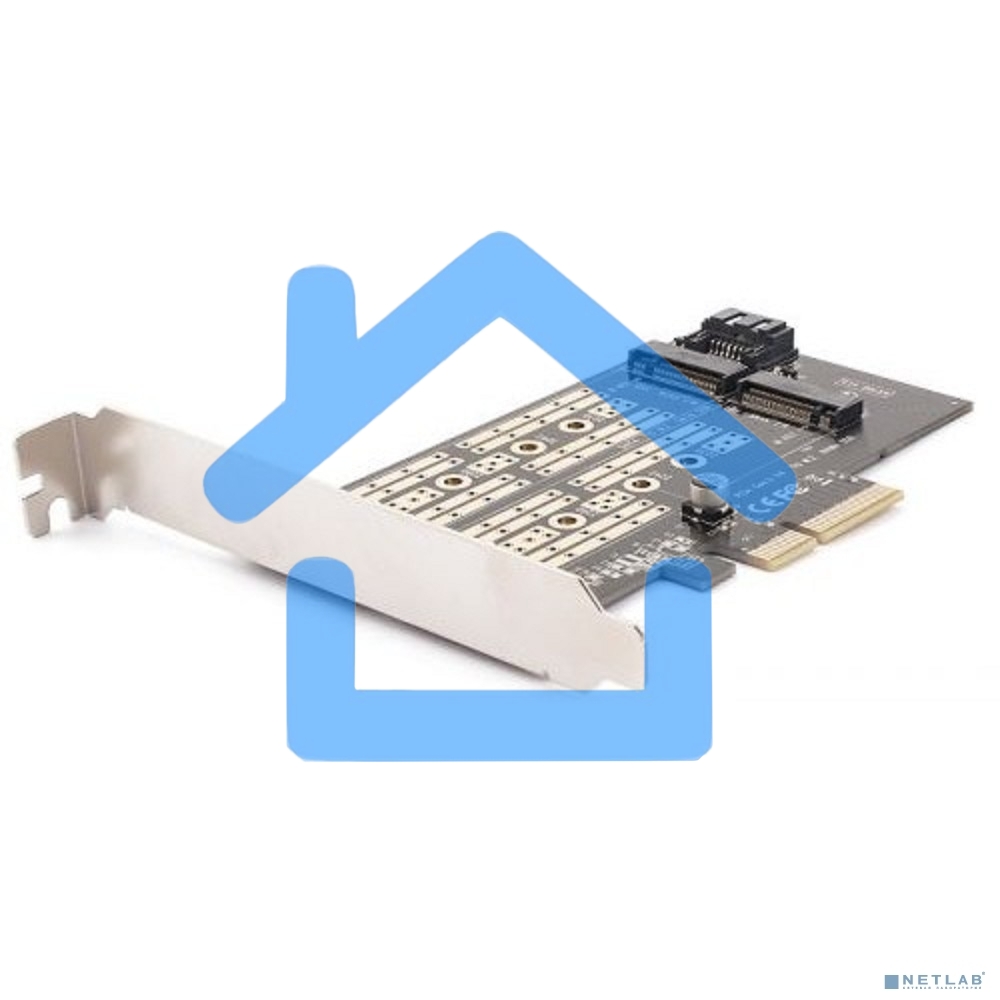 Адаптер AgeStar AS-MC02 PCI-E для M.2 SATA SSD+M.2 NVME SSD Card